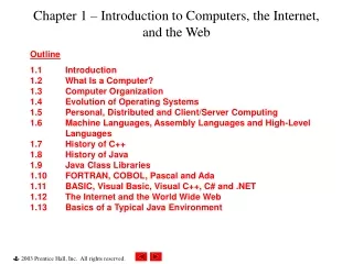 Chapter 1 – Introduction to Computers, the Internet, and the Web