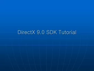 DirectX 9.0 SDK Tutorial