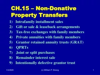 CH.15 – Non-Donative Property Transfers