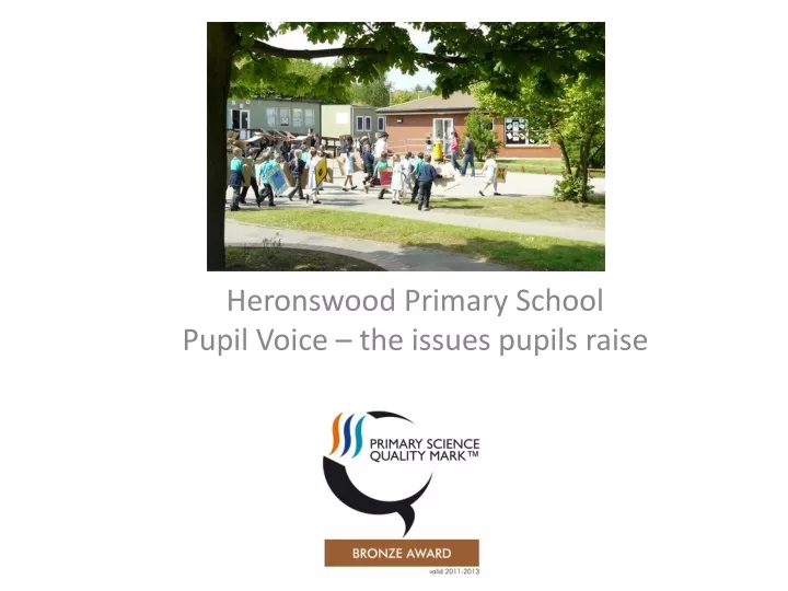 heronswood primary school pupil voice the issues pupils raise