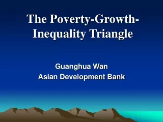 The Poverty-Growth-Inequality Triangle