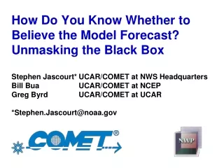How Do You Know Whether to Believe the Model Forecast? Unmasking the Black Box