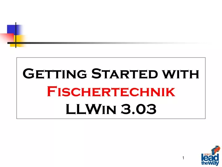 getting started with fischertechnik llwin 3 03