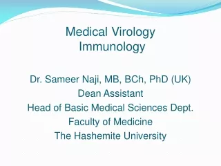 Medical Virology  Immunology