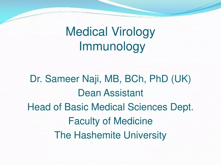 medical virology immunology