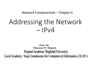 Addressing the Network – IPv4