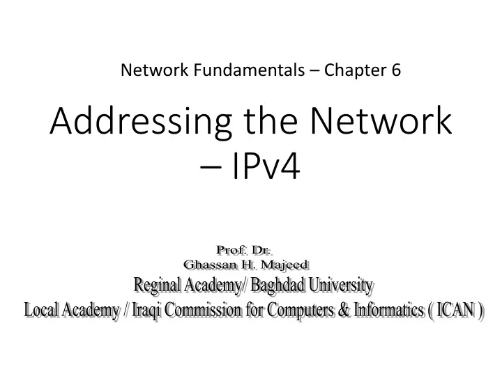 addressing the network ipv4