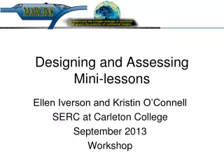 Designing and Assessing Mini-lessons