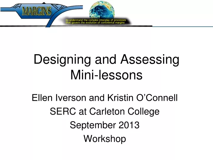 designing and assessing mini lessons