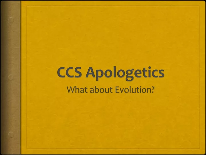 ccs apologetics