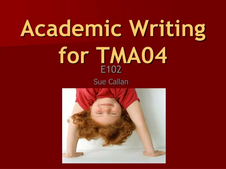 academic writing for tma04