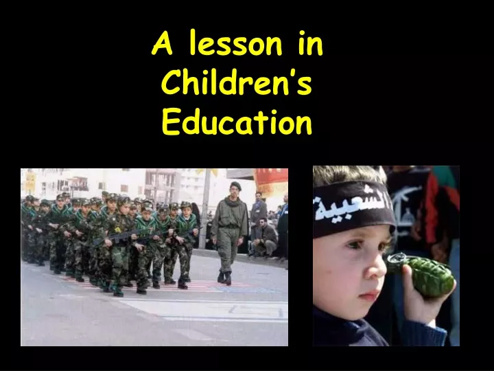 a lesson in children s education