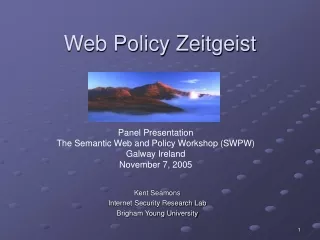 Web Policy Zeitgeist