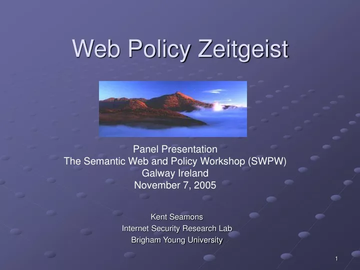 web policy zeitgeist