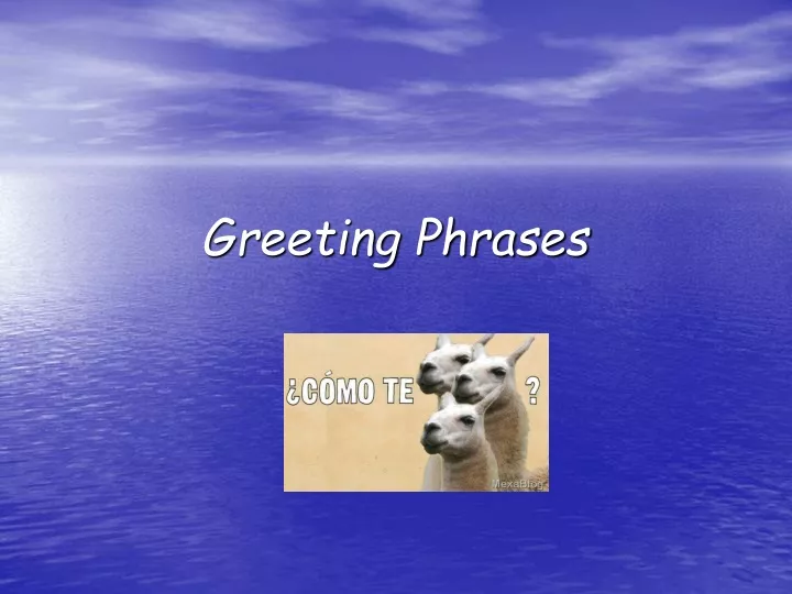 greeting phrases