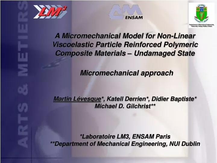 a micromechanical model for non linear