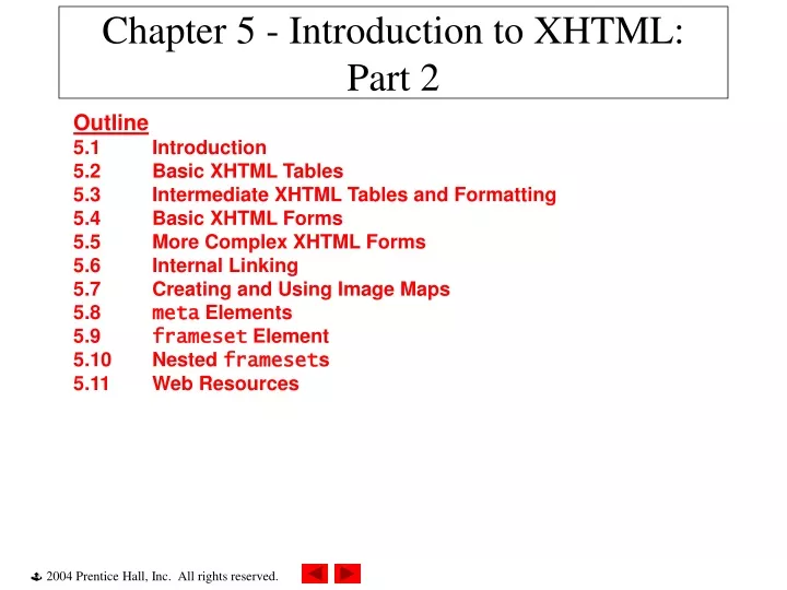 chapter 5 introduction to xhtml part 2