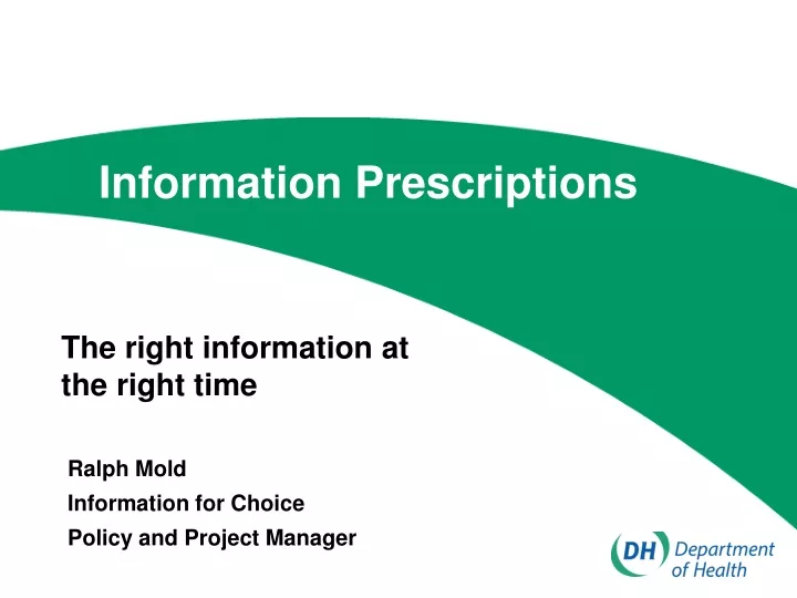 information prescriptions