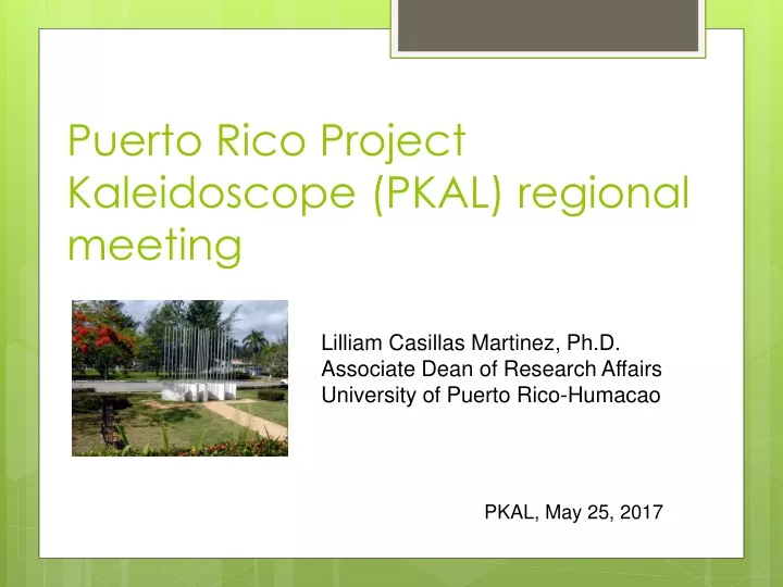 puerto rico project kaleidoscope pkal regional meeting