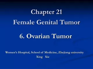 Chapter 21  Female Genital Tumor