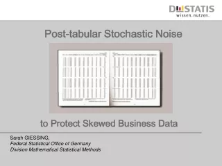 Post-tabular Stochastic Noise