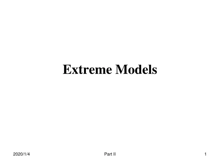 extreme models