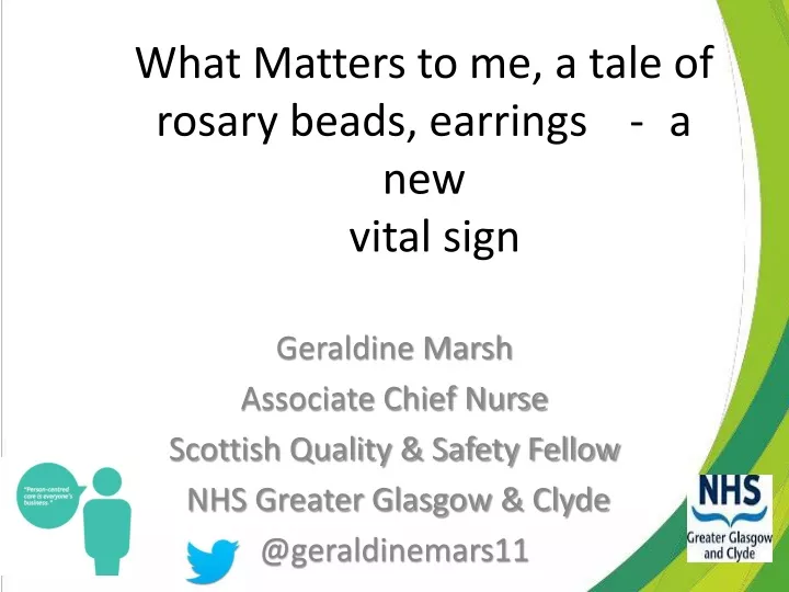 what matters to me a tale of rosary beads earrings a new vital sign