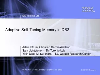 Adaptive Self-Tuning Memory in DB2