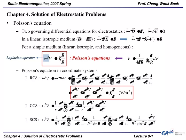 chapter 4 solution of electrostatic problems
