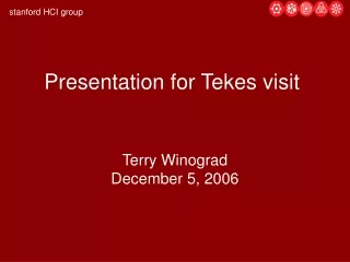 Presentation for Tekes visit