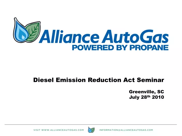 diesel emission reduction act seminar greenville