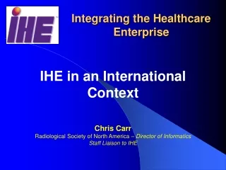 Integrating the Healthcare Enterprise