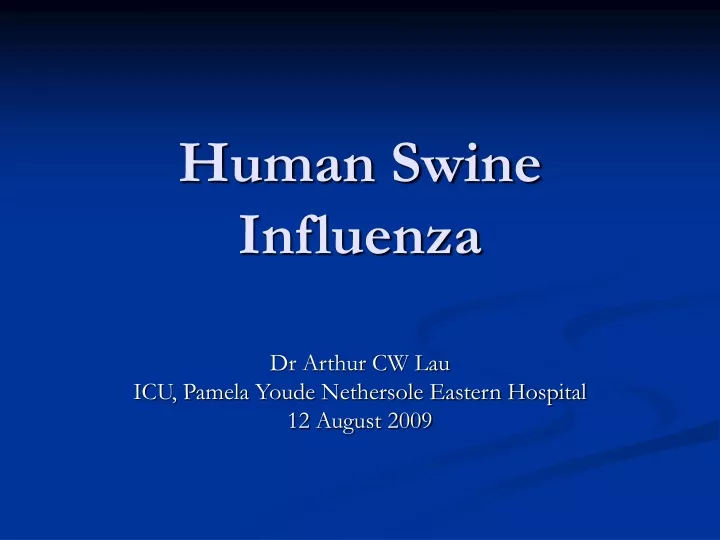 human swine influenza