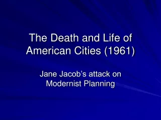 The Death and Life of American Cities (1961)