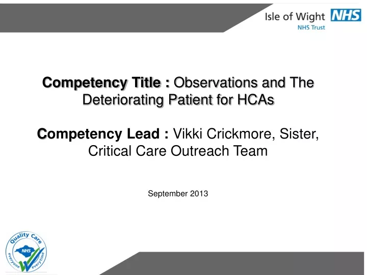 competency title observations
