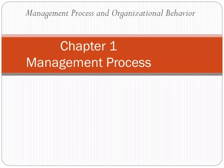 chapter 1 management process