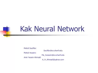 Kak Neural Network