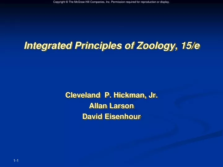 integrated principles of zoology 15 e cleveland