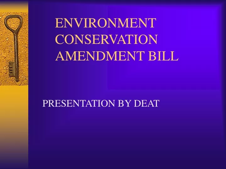 environment conservation amendment bill