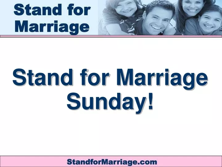 stand for marriage sunday