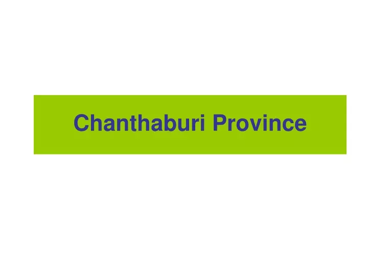 chanthaburi province