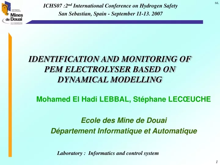 identification and monitoring of pem electrolyser based on dynamical modelling