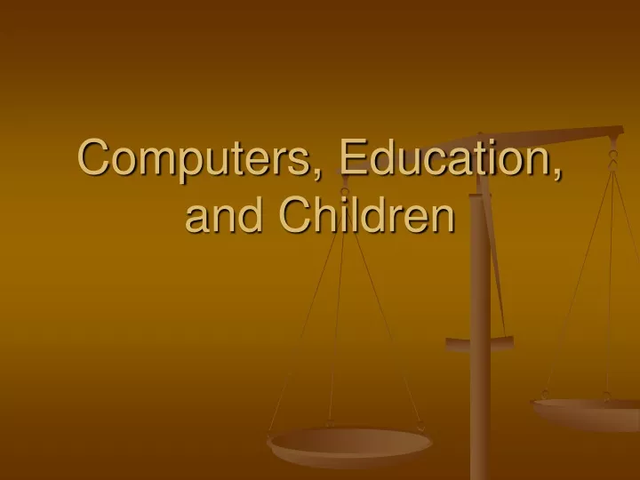 computers education and children