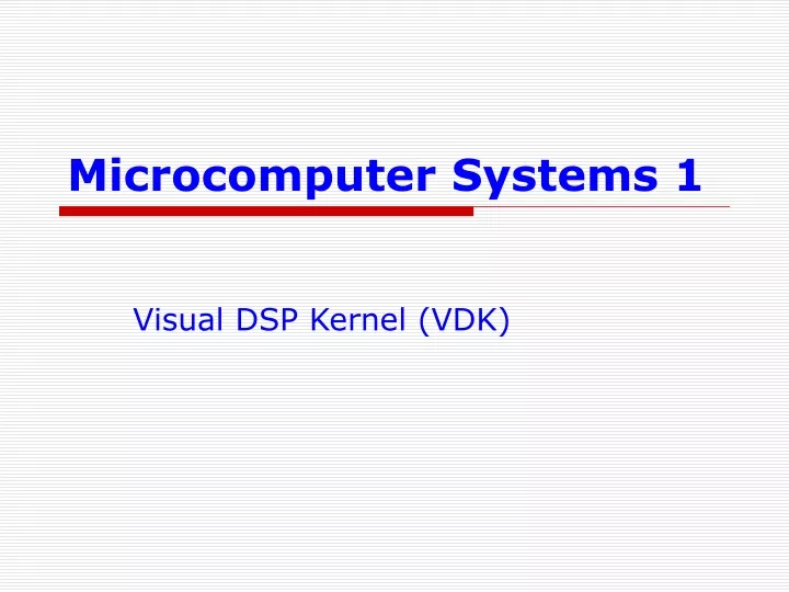 microcomputer systems 1