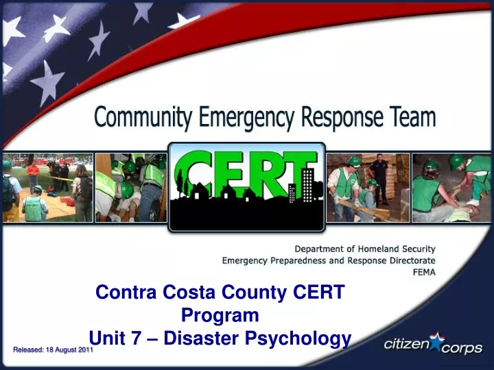 contra costa county cert program unit 7 disaster psychology