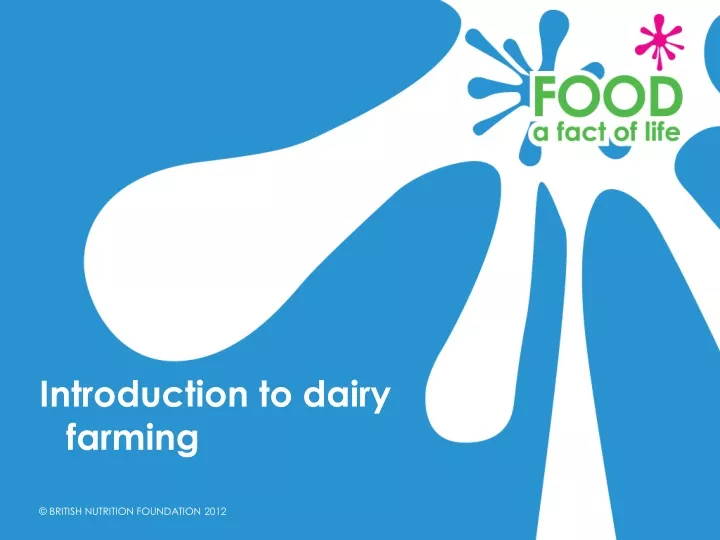introduction to dairy farming