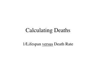 Calculating Deaths
