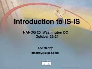 Introduction to IS-IS