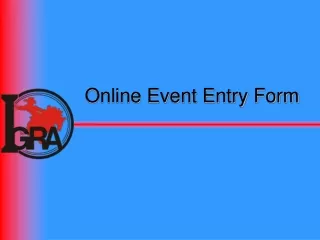 Online Event Entry Form