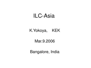 ILC-Asia